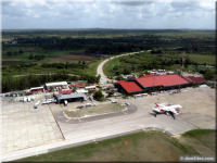 Aerial view of the airport